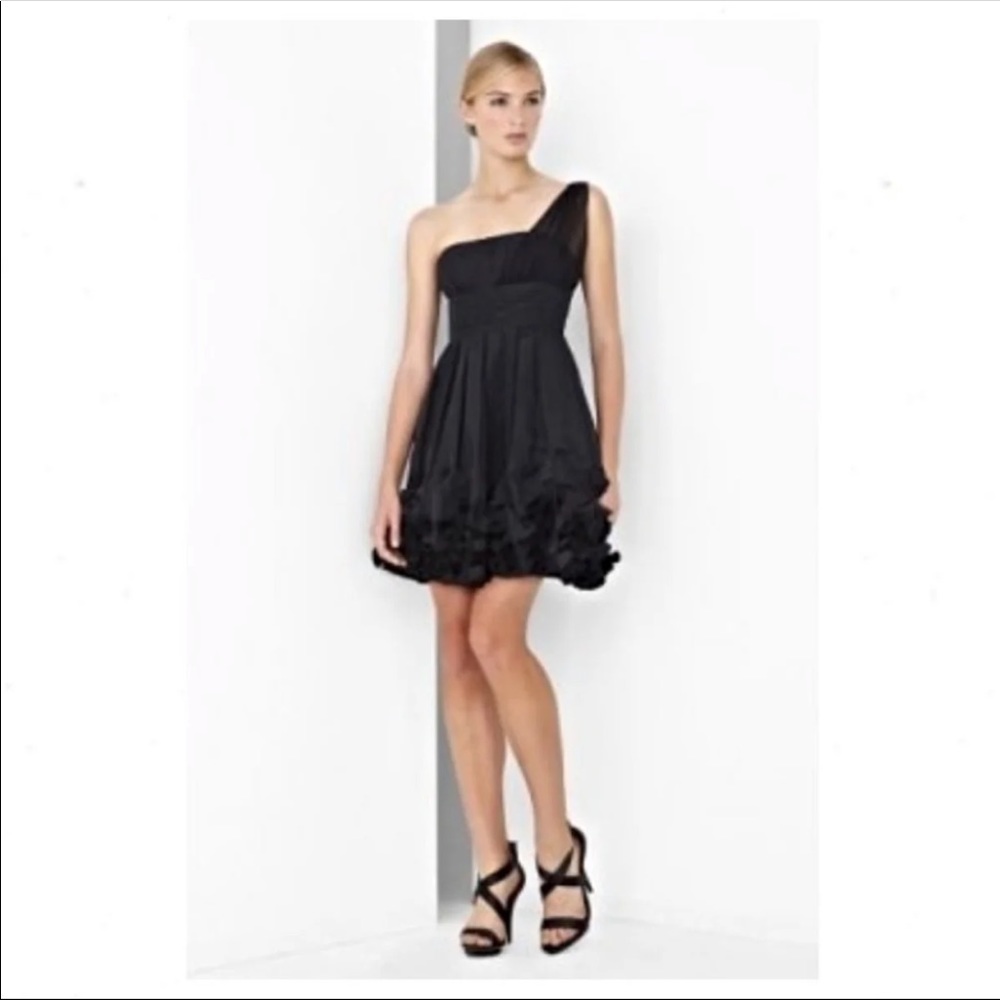 NWT BCBGMAXAZRIA Liv One Shoulder Cocktail LBD 0 - Picture 1 of 12